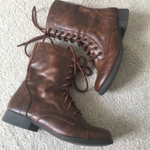 Brown Combat Boots